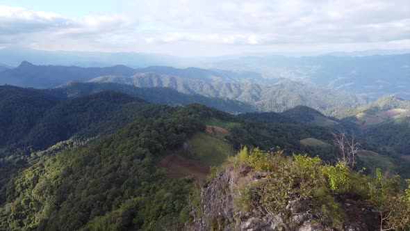 Aerial view of mountains view by drone