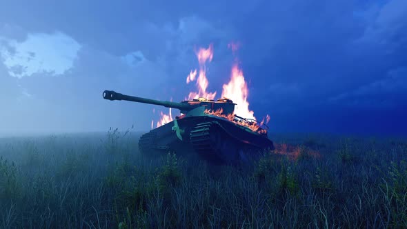 Burning Tank