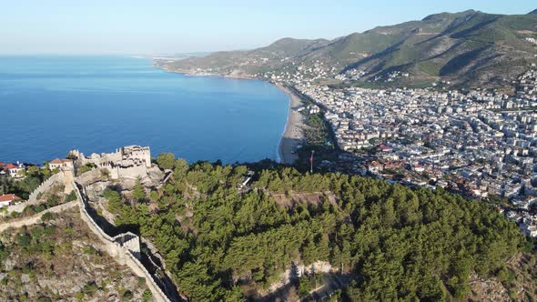 Alanya, Turkey - a Resort Town on the Seashore, Aerial View alt