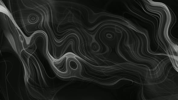 Black White Color Line Wavy Liquid Animation, Abstract background ink line animated alt