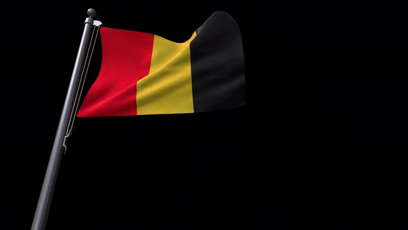 Flag Of Besançon City (France) With Alpha Channel 4K alt