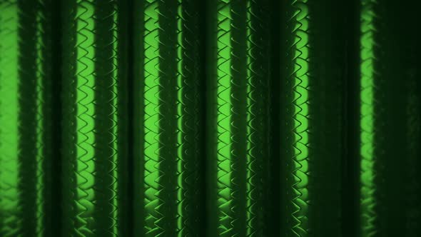 Rolling 3d Pattern Tubes Green