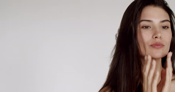 Beautiful Woman Face Healthy Skin Beauty Concept Close Up Female Lips alt