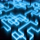 4k Blue Neon Labyrinth - VideoHive Item for Sale