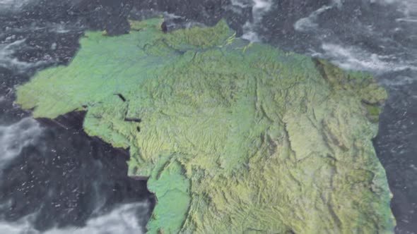 Captivating 3D Brazil Map Concept: Amazonas State's Preserved Areas alt
