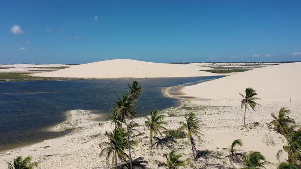 Jericoacoara Brazil. Tropical scenery for vacation travel at northeast Brazil. alt
