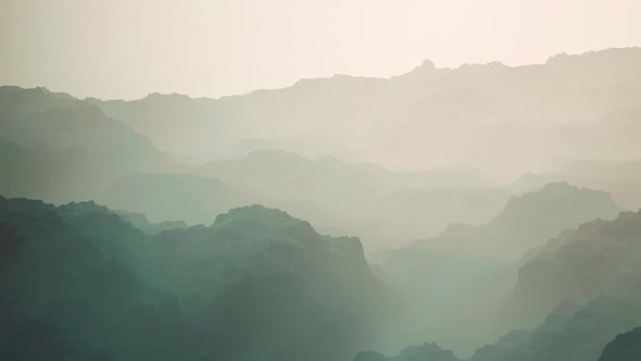 Fog in Rocky Mountain Valley alt