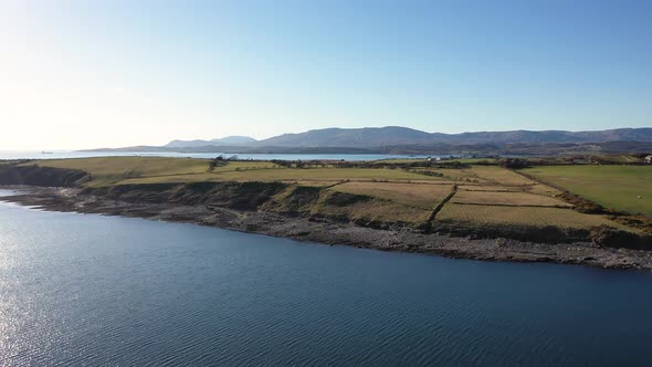 Aerial View of the Amazing Rocky Coast at Ballyederland By St Johns Point in County Donegal  Ireland alt