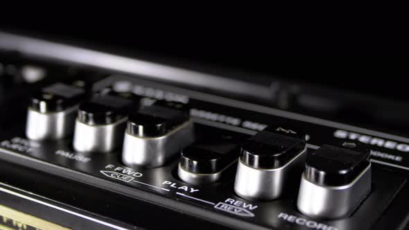 Pushing Buttons on a Tape Recorder, Play, Stop, Rec, Ff, Rew alt