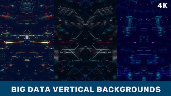 Big Data Vertical Backgrounds Pack