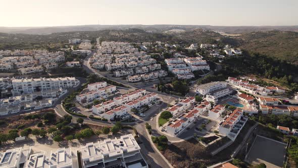 Residential area of Salema, Algarve, Portugal. Holidays real estate concept alt