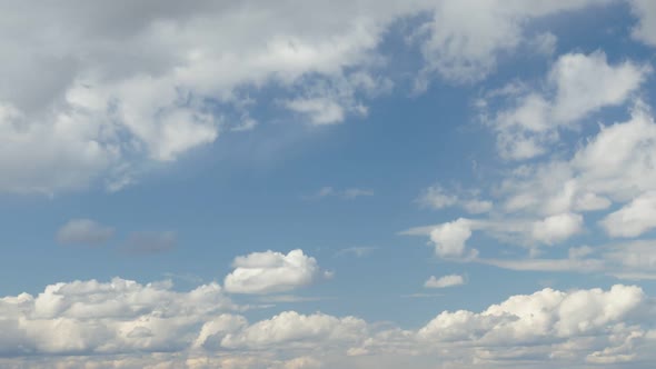 Clouds Running in the Blue Sky Timelapse