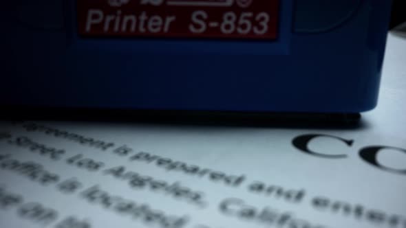 Rubber Stamp Making Seal on Contract, Red Stamp with Text Approved on Document alt