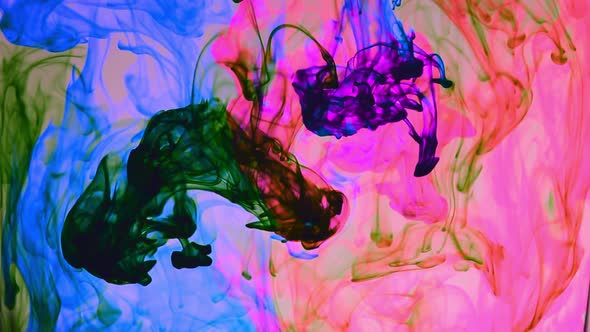 Abstract Colorful Paint Ink Explode Diffusion 