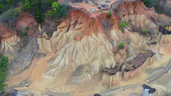Phae Mueang Phi Rock Formation or Canyon in Phrae Province Thailand alt