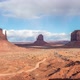 Monument Valley, Utah West and East Mitten Butte With Road - VideoHive Item for Sale