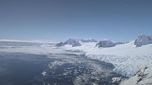 Aerial Drone Flight Over Antarctica Shoreline, Stock Footage | VideoHive