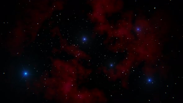 Nebula And Stars Background 4K