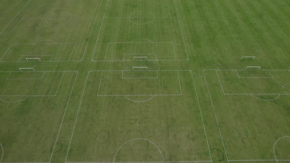 Football Pitches at Hackney Marshes in London alt