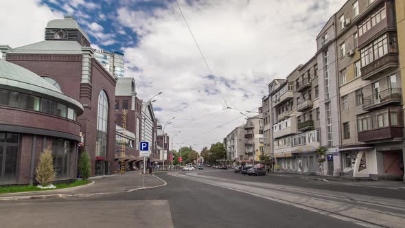 Sumskoy Market in Kharkiv City Timelapse Hyperlapse alt