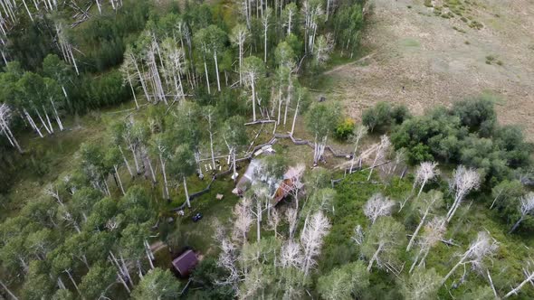 Cabin Property Aerial Footage