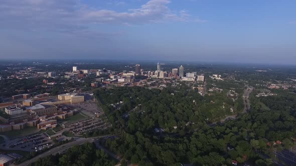 drone shots of downtown Raleigh North Carolina alt