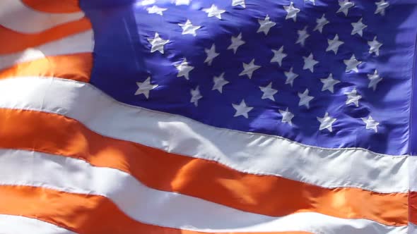 USA North America Flag Slowmotion