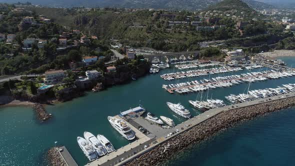 Aerial View of Port De La Rague on the South Coast of France alt