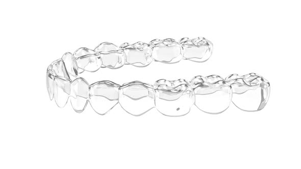 Lower, clear and removable retainer movement over white background