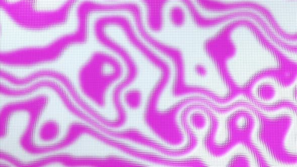 3D abstract background with pink waves