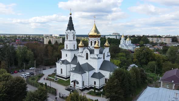Aerial Shot the City Zhytomyr alt