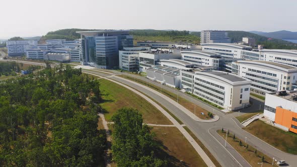 View From a Drone on the Campus of the Far Eastern Federal University FEFU alt