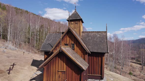 Uvdal Stave Church(Stav Kirke)  Norway. One of 28 stave churches that are still standing. The old wo alt