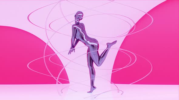 Female Pose Abstract Backghround 4K