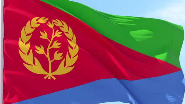 Eritrea Flag Looping Background