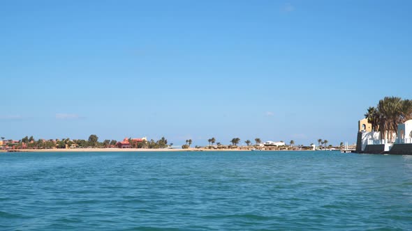 Buildings and beaches in El Gouna. El Gouna a tourist resort on the Red Sea