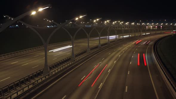 highway at night time-lapse