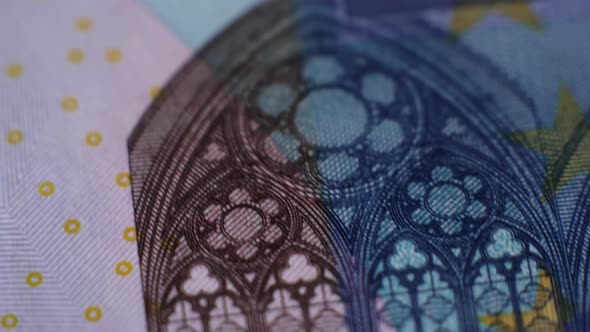 Closeup Shot of a 20 Euro Banknote