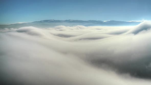 8K Landscape Above The Clouds On Mountain