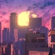 Skyline Lo-Fi Chillwave Anime Style VJ Loop - VideoHive Item for Sale