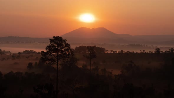 Sunrise Morning With Fog alt