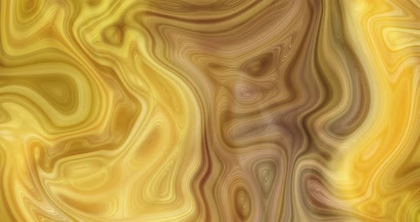 Abstract yellow animation. Liquid background. Beautiful digital painting movie,