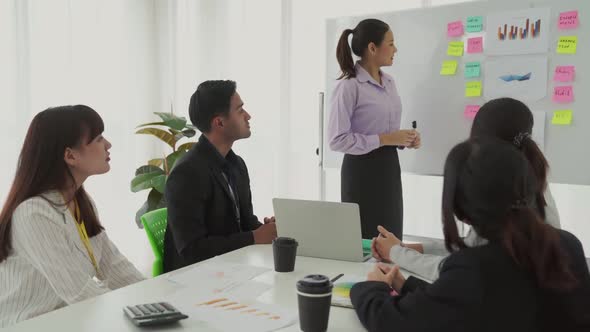 Business Project Presentation By Proficiently Skilled Businesswoman Team Leader alt