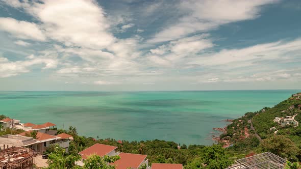Panoramic sea view from the villa in Koh Samui, Thailand alt