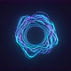 Neon glowing pulsating circles abstract background - VideoHive Item for Sale