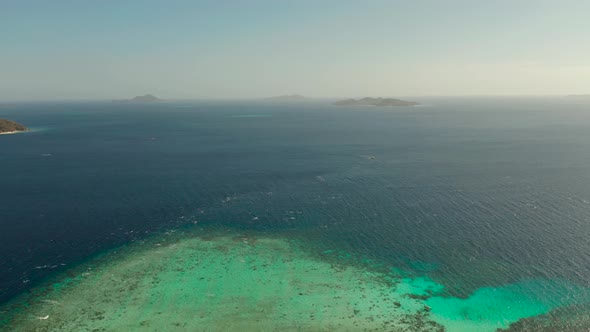 Torpical Island White Sandy Beach Top View alt