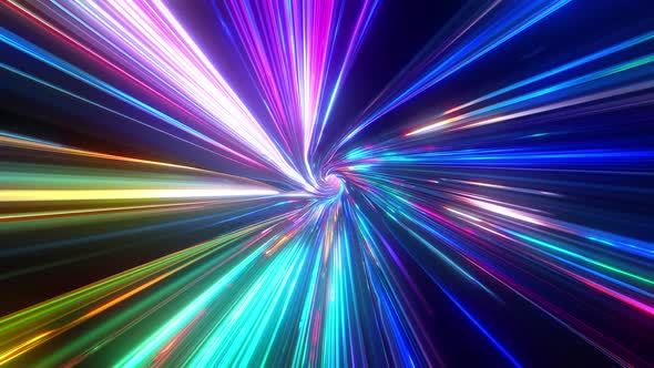 Space Tunnel Of A Multicolor Spectrum