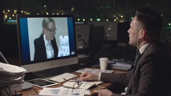 Discussing Business Strategy via Video Call alt