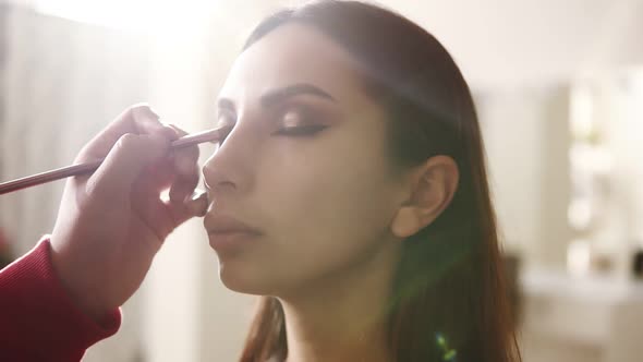 Side View Footage with the Lens Fkares on the Background alt