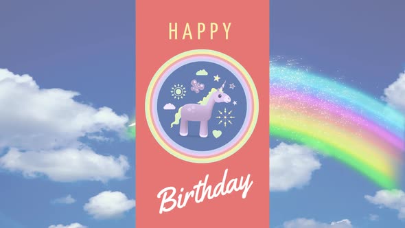 Happy birthday and unicorn alt